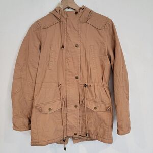 Sybilla Outterwear Ladies Khaki Tan Coat Jacket Size Medium